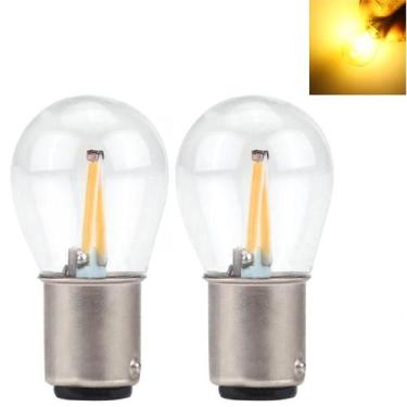 Imagem de Par Lâmpada Led Cob 2 Polos Filamento Vidro Lanterna Freio - Lagos Imp