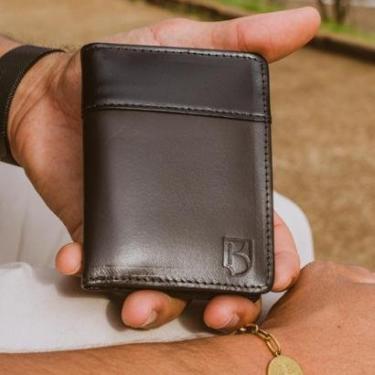 Imagem de Carteira Porta Cartão Couro Masculina RFID Slot Cédulas CNH-Masculino