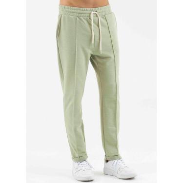 Imagem de Calça Masculina Moletom Sustentável Estilo Alfaiataria Verde Natural