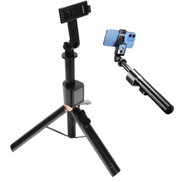 Imagem de Tripé de Selfie Extendível para Vlog para Telefone e Câmera, 360 ° Shoot Multi-Gange Anti Shake Portable Stick Com Tela HD