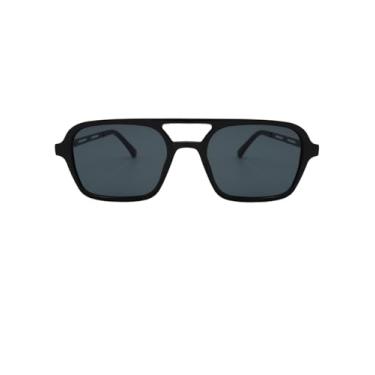 Imagem de Óculos de Sol Retangular Premium Retrô Clássico UV400 Unissex Masculino Feminino - Modelo Ipanema - Cacife Brand (Preto)