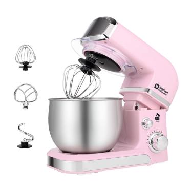 Imagem de Misturador de mesa: cozinha em caixa, 3,2 l, elétrica, 6 velocidades, rosa