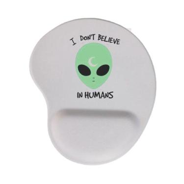 Imagem de Mouse pad Alien com apoio - JDM Design, Bege, Alien verde