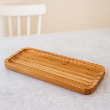 Imagem de Bandeja Petisqueira Bambu Madeira Espetinhos Sushi Churrasco - WELLMIX