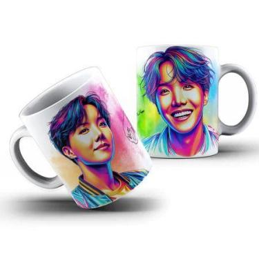 Imagem de Caneca BTS Suga J-Hope Jungkook RM VJin e Jimin Kpop Colorida Cerâmica