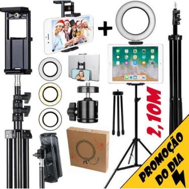 Imagem de Ring Light Aro de Luz Led Anel Iluminador + Tripé Pedestal Profissiona