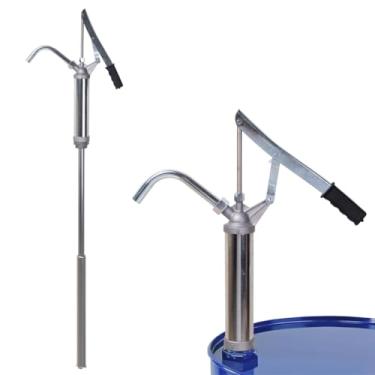 Imagem de HY-SPEED Bomba de tambor de 55 galões, bomba de barril de ação de alavanca, bomba manual de barril resistente com tubo de sucção telescópica serve para tambores de 15 a 55 galões