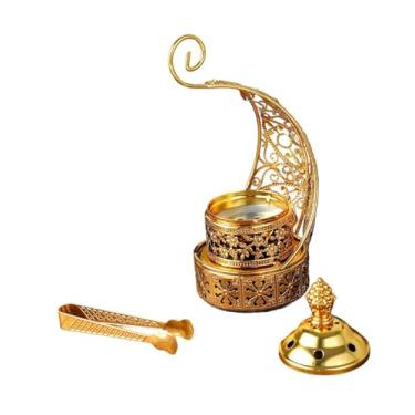 Imagem de Generic Queimador de incenso árabe para decoração de casa, fácil de limpar, incensário decorativo árabe para mesa, com Clipe