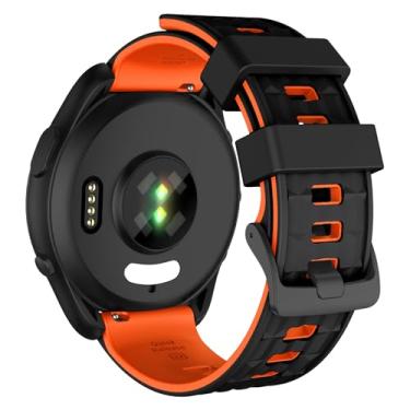 Imagem de OVERSTEP Pulseira de relógio Garmin Forerunner 265/Forerunner 255, pulseiras de substituição de silicone macio de 22 mm para relógio inteligente Venu 2 Venu 3/Vivoactive 4/Coros Pace 3/Apex 2 Pro/Apex