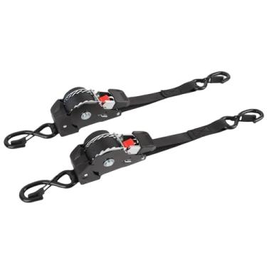 Imagem de Zhjvihx 2 Pacote de Correias de Catraca Retráteis, 1760 Libras Ratchet Ratchet Trechas de Retração de Serviço de Retração Automática Pesada para Motocicletas, Reboques, Barcos, ATVs,