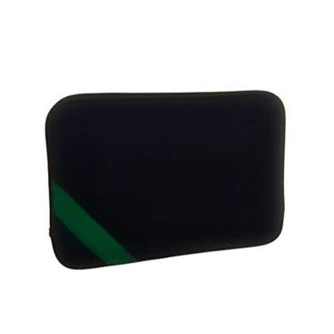 Imagem de Capa De Notebook 15,6 Polegadas Preta Tira Verde Lisa