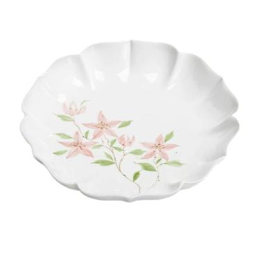 Imagem de Conjunto de chá de gongfu pintado à mão – Flor de pêssego em porcelana branca pura, inclui bule de chá com alça de arco, Gaiwan, xícaras de chá e bandeja de bule, presente de cerimônia de chá