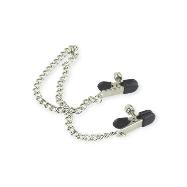 Imagem de Grampos Para Mamilos Com Corrente Lovetoys Prata