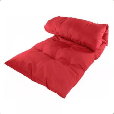 Imagem de Almofada Futon Espreguiçadeira Colchonete Solteiro 60X170cm(Vermelho)
