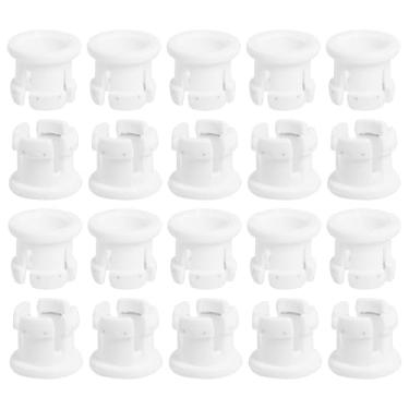Imagem de Heyous Acessórios de acoplamento rápido de plástico branco, 20 peças, braçadeiras de inserção de tubo de 1/10.2 cm, junção de purificador de água para acessórios de filtro de água de osmose reversa