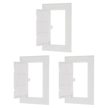 Imagem de PATIKIL Painel de acesso articulado removível de 15 x 10 cm, 3 peças de portas de acesso de encanamento ABS, capa de parede fácil para fiação de cabos elétricos de encanamento de drywall, branco (150
