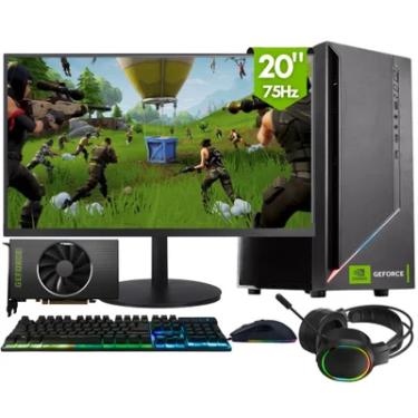 Imagem de PC Gamer Completo 2eletro Win - Intel Core i5, 16gb Ram, Nvidia Geforce Gtx 4gb, SSD 480GB, Monitor 20" 75hz, Fonte 500w, Gabinete Preto Com Frontal RGB - Pg2e-RGB0137wi