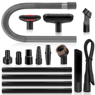 Imagem de Acessórios para aspirador de pó de 16 peças para mangueira padrão de 3,8 cm a 6,5 cm, mangueira de extensão a vácuo/acessório de vácuo de fiapos de secador