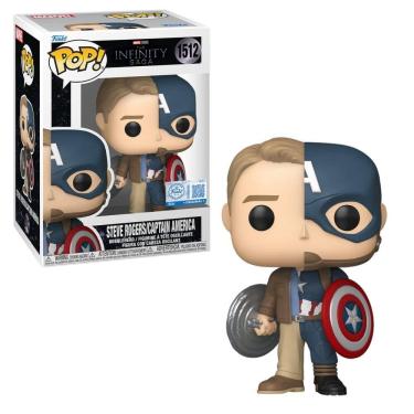 Imagem de Boneco Funko Pop! Marvel Splits - Capitão América/Steve