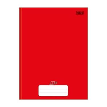 Imagem de Caderno Universitário Brochura D+ Tilibra Vermelho com 96 Folhas Pauta