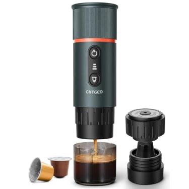Imagem de COTGCO Cafeteira Espresso Portátil: Mini Máquina De Café Expresso Elétrica De Viagem 12V - Automática Compatível Com Máquinas De Cápsulas Ns - Para Carro Caminhadas Camping
