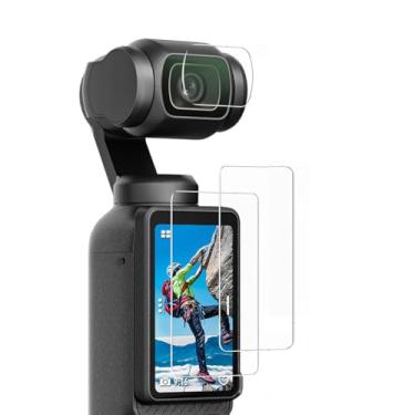 Imagem de Protetor de tela para câmera DJI Osmo Pocket 3 [lente + tela LCD] [pacote com 2 + 2] [vidro temperado] [vidro japonês com dureza 9H] protetor de tela