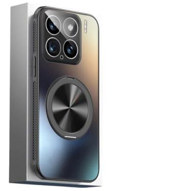 Imagem de Capa magnética com suporte para Xiaomi 15, 15pro, 14pro (para Xiaomi 15pro/preto)