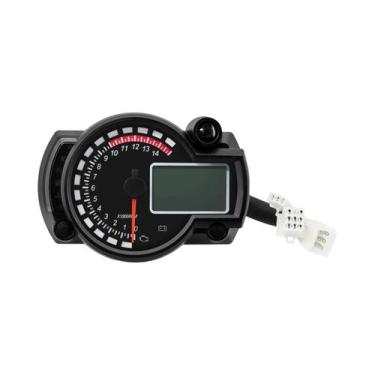 Imagem de Universal 12V Motocicleta Velocímetro LCD Digital Odômetro Medidor 7 C