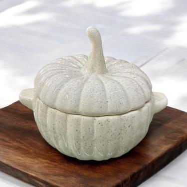 Imagem de Sopeira Em Formato de Abóbora 1,6 Litros Feita de Cerâmica - Cerâmica 