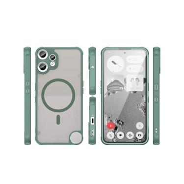 Imagem de Elubugod Capa compatível com Nothing CMF Phone 2 Pro, compatível com MagSafe, antiqueda, compatível com Nothing CMF Phone 2 Pro, capa protetora verde