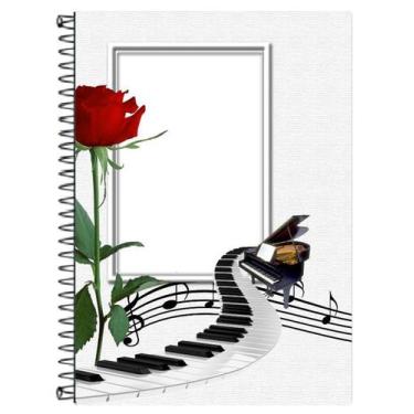 Imagem de Caderno de Música, 130 folhas, Pautado, 12 pentagramas, sem claves - C