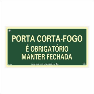 Imagem de Placa de Sinalização Porta Corta Fogo - Sig Sinalizações