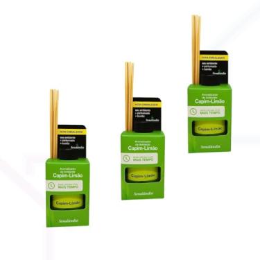Imagem de Kit 3 Aromatizador Difusor De Ambiente Varetas Senalândia 280ml (Capim-Limão)