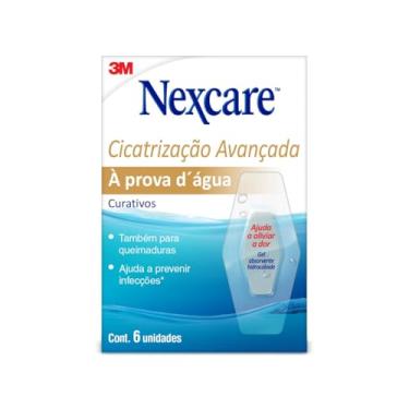 Imagem de Nexcare, 3M, Curativo Cicatrização Avançada à Prova D'água, Proteção de longa duração, Contém 6 unidades