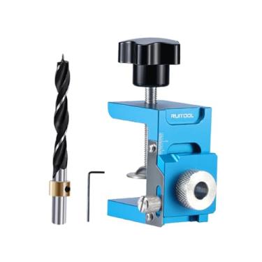 Imagem de Bothyi Kit de gabarito para furos de bolso, guia de perfuração de cavilha, carpintaria com manga de perfuração, conjunto de gabarito para estantes, local de, Broca de 10 Mm