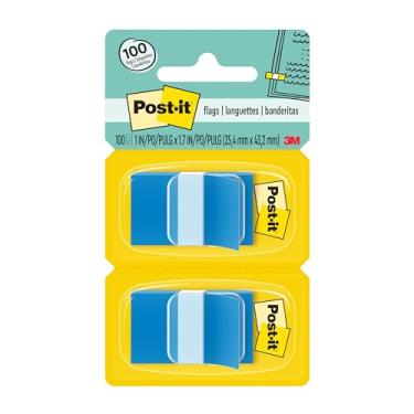 Imagem de Post-it, 3M, Marcador de Página Adesivo, Flags Azul, 25,4mm x 43,2mm, 100 folhas