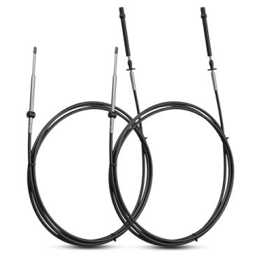 Imagem de TIKSCIENCE 2 peças de cabo de controle remoto de mudança de aceleração de barco de 15FT adequado para motor de popa Johnson Evinrude Omc Brp Ficht 1979-2025 Substituir 0173115 173115