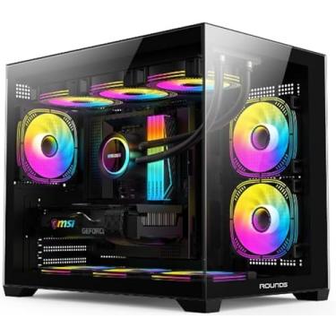 Imagem de GABINETE GAMER ROUND5 BLAST (M-ATX/AQUARIO/FRONTAL VIDRO/SEM FAN) (Black)