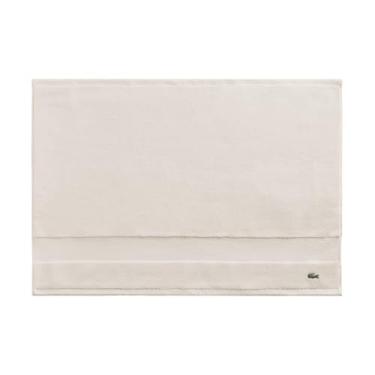 Imagem de Lacoste Tapete de banheira Heritage 100% algodão Supima, giz, 53 cm x 78 cm – Altamente absorvente e de secagem rápida, toalha de banho super macia premium, essencial para banheiro, presente para