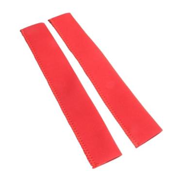 Imagem de Baoblaze Punhos de remo para caiaque Acessórios de caiaque Manga protetora Protetor antiderrapante resistente para barco, Vermelho