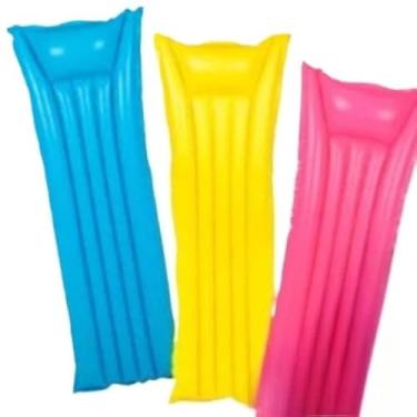 Imagem de Boia Colchão de Piscina Colchão inflável Bronzeador Liso (Colchão Rosa)