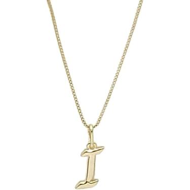 Imagem de Colar Feminino com Letra Inicial – Pingente Personalizado Elegante – Corrente Semi Joia Banhada a Ouro 18K – Presente Sofisticado para Mulher - Stella Vilela Semi Joias (I)