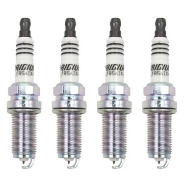 Imagem de Powkos Velas de ignição Iridium 4469 LFR5AIX-11 compatíveis com Toyota Camry RAV4 Highlander Nissan Altima Sentra Hyundai Santa Fe Tucson Kia Forte Sorento substitui XP5325 5018 (pacote com 4)