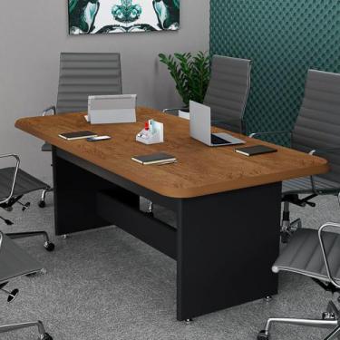 Imagem de Mesa Para Sala De Reunião Office Executivo Para 6 Lugares Tampo Amadei
