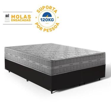 Imagem de Cama Box com Colchão de Molas Ensacadas Ultra Spring Anjos Queen 158 c