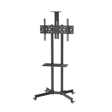 Imagem de Suporte de Chão com Rodízios para TV/Monitor, 32-75 Polegadas, Base Móvel Ajustável
