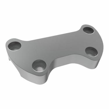 Imagem de AIRCMT Braçadeira de elevação de guidão superior sem saia para Harley Dyna, Softail, Sportster e Electra Glide, alumínio T6061 usinado CNC, serve para guidões de 2,5 cm (1974–2014) - Cinza