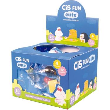 Imagem de Borracha Decorada Cis Fun Mini 3D Bl.C/03 Sortid Dp.C/20