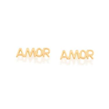 Imagem de Brinco amor folheado a ouro  526448 Rommanel, Dourado