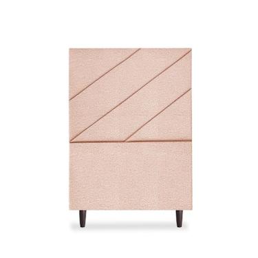 Imagem de Cabeceira de Solteiro Cristal 90 cm Linho Rose - Tifanny Decor